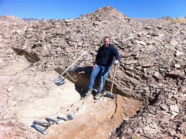 Collecting the interbedded shales and limestones of the Marjum Formation